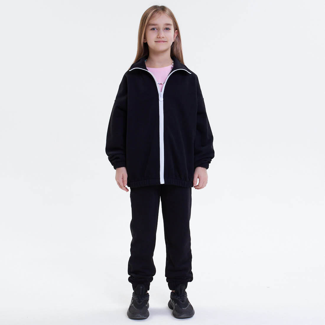 Костюмы Latte kids wear Чёрный оверсайз костюм Latte kids wear - фото 1