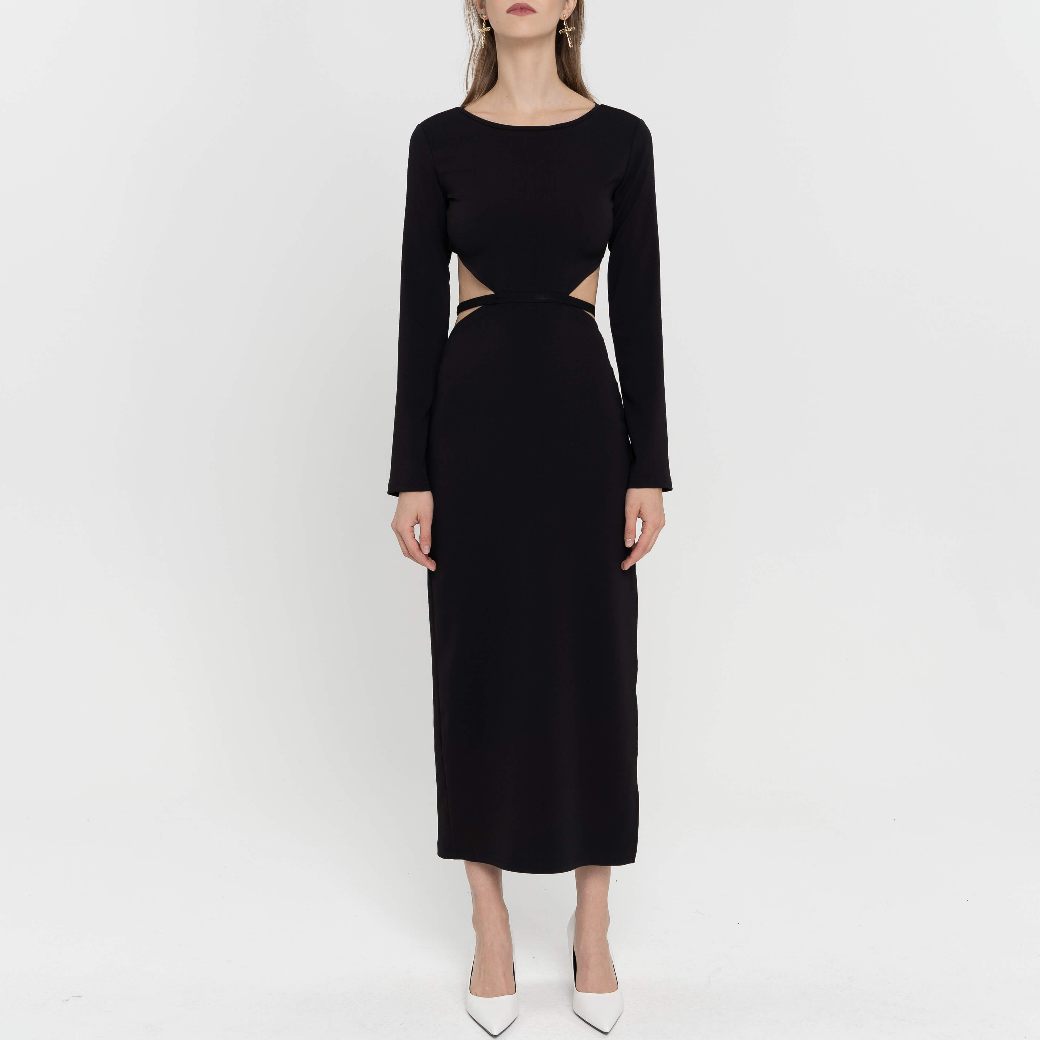 

Вечерние платья YOU WANNA, Чёрное платье с вырезом на талии YOU WANNA