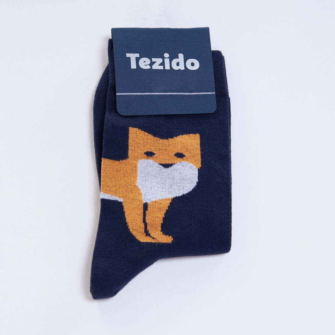 

Аксессуары Tezido, Синие носки с принтом "Лис" Tezido