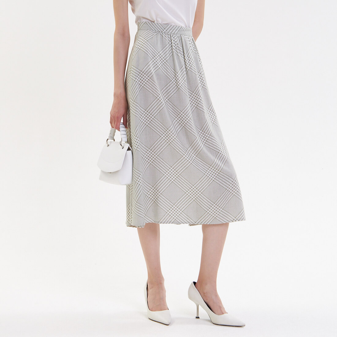 

Юбки-миди Galla collection, Зелёная юбка в клетку Galla collection