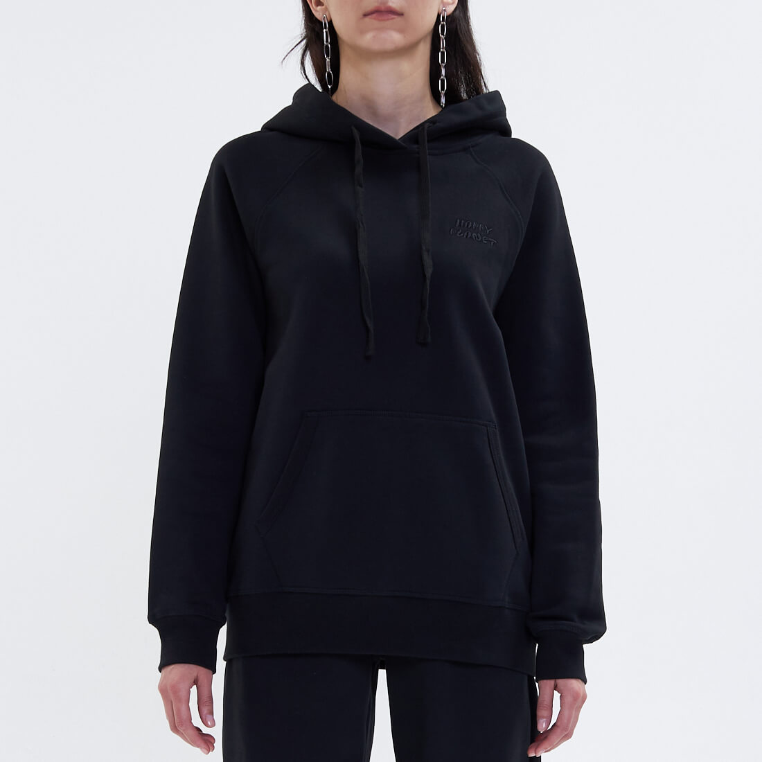 

Худи Happy Animals, Чёрное приталенное худи Happy Animals