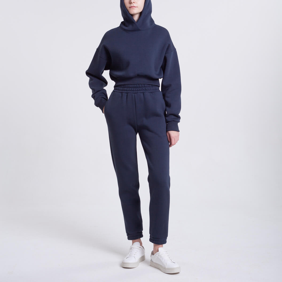 

Худи LILIBU STORE, Синяя укороченная худи LILIBU STORE