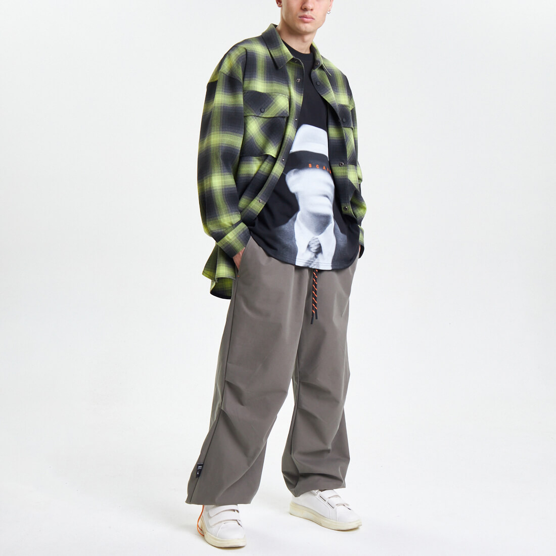 

Рубашки с длинным рукавом Scandalis, Желтая рубашка в эффектную клетку Scandalis