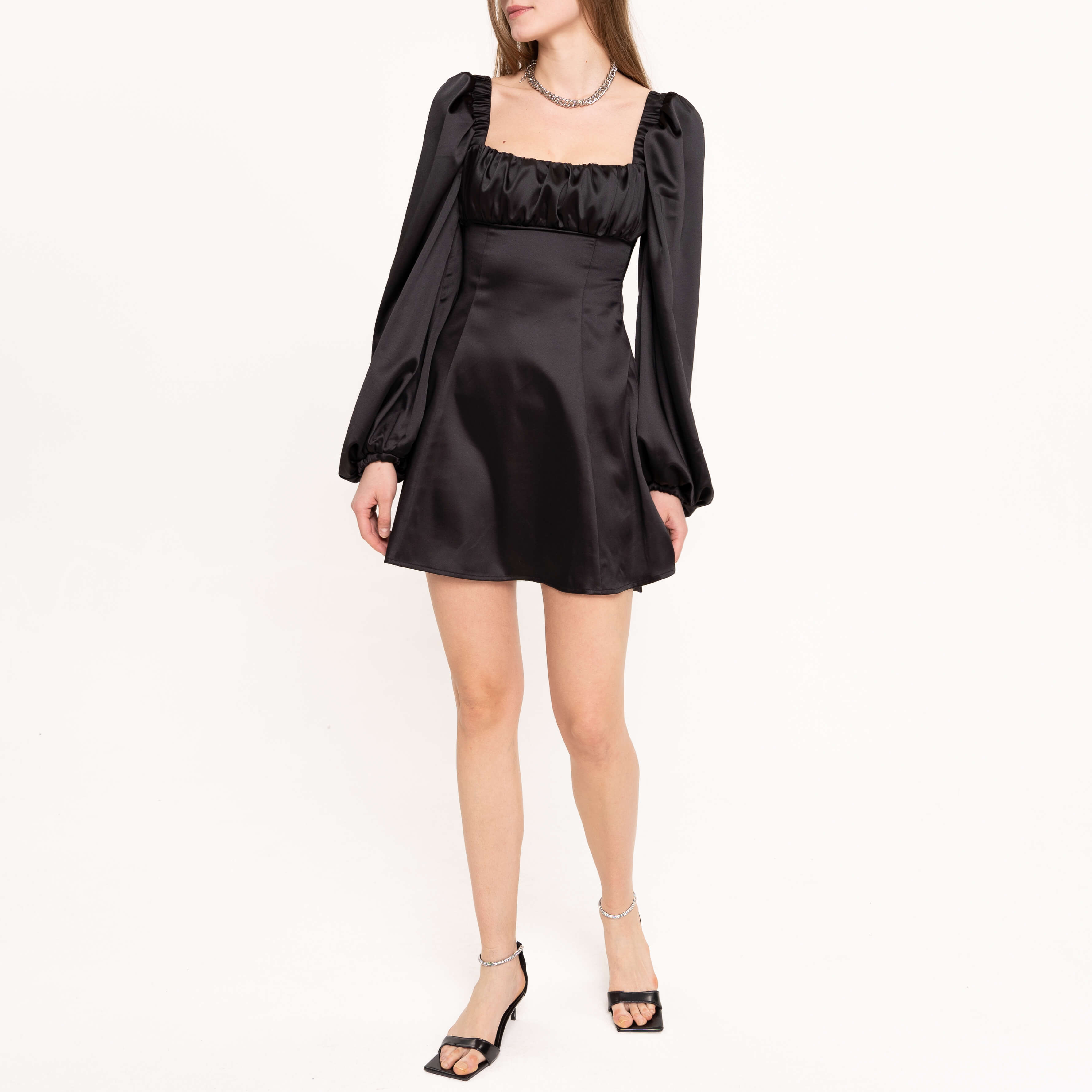 

Повседневные платья TOPTOP, Чёрное атласное платье TOPTOP