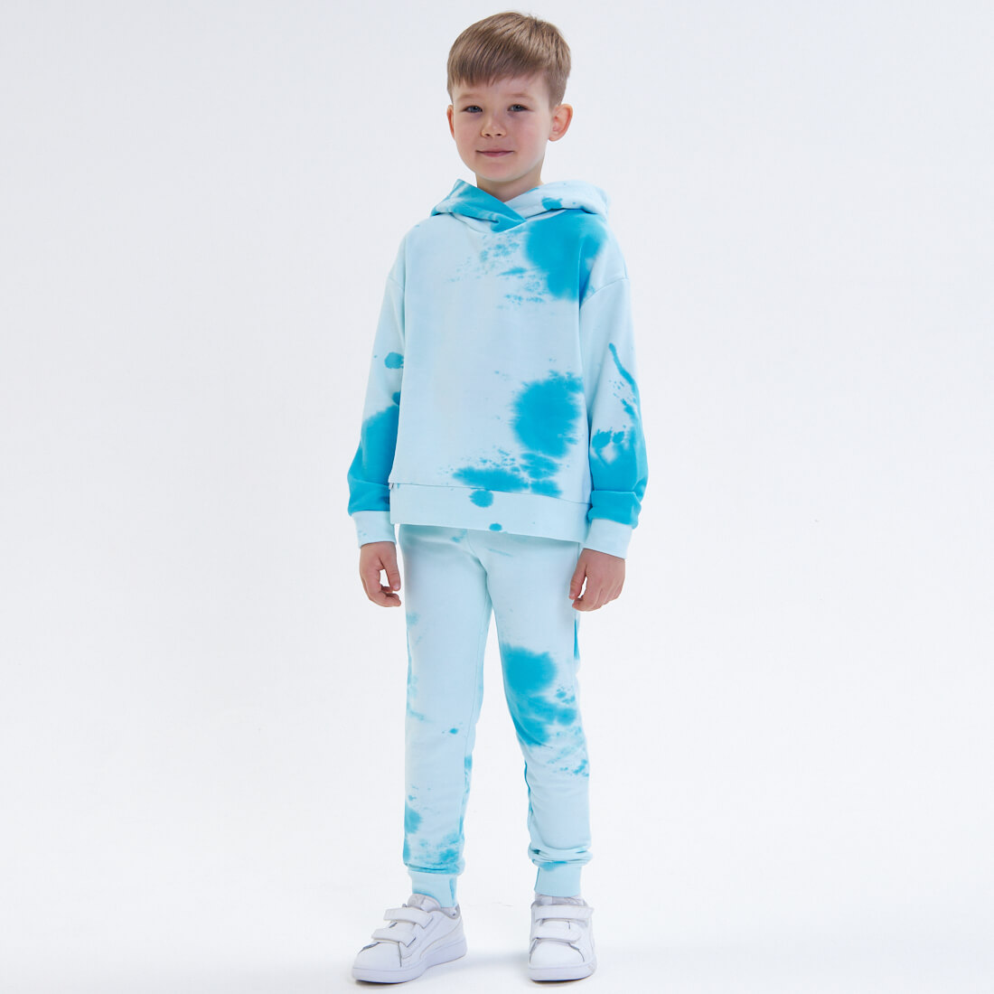 

Костюмы Latte kids wear, Голубой костюм с принтом тай-дай Latte kids wear
