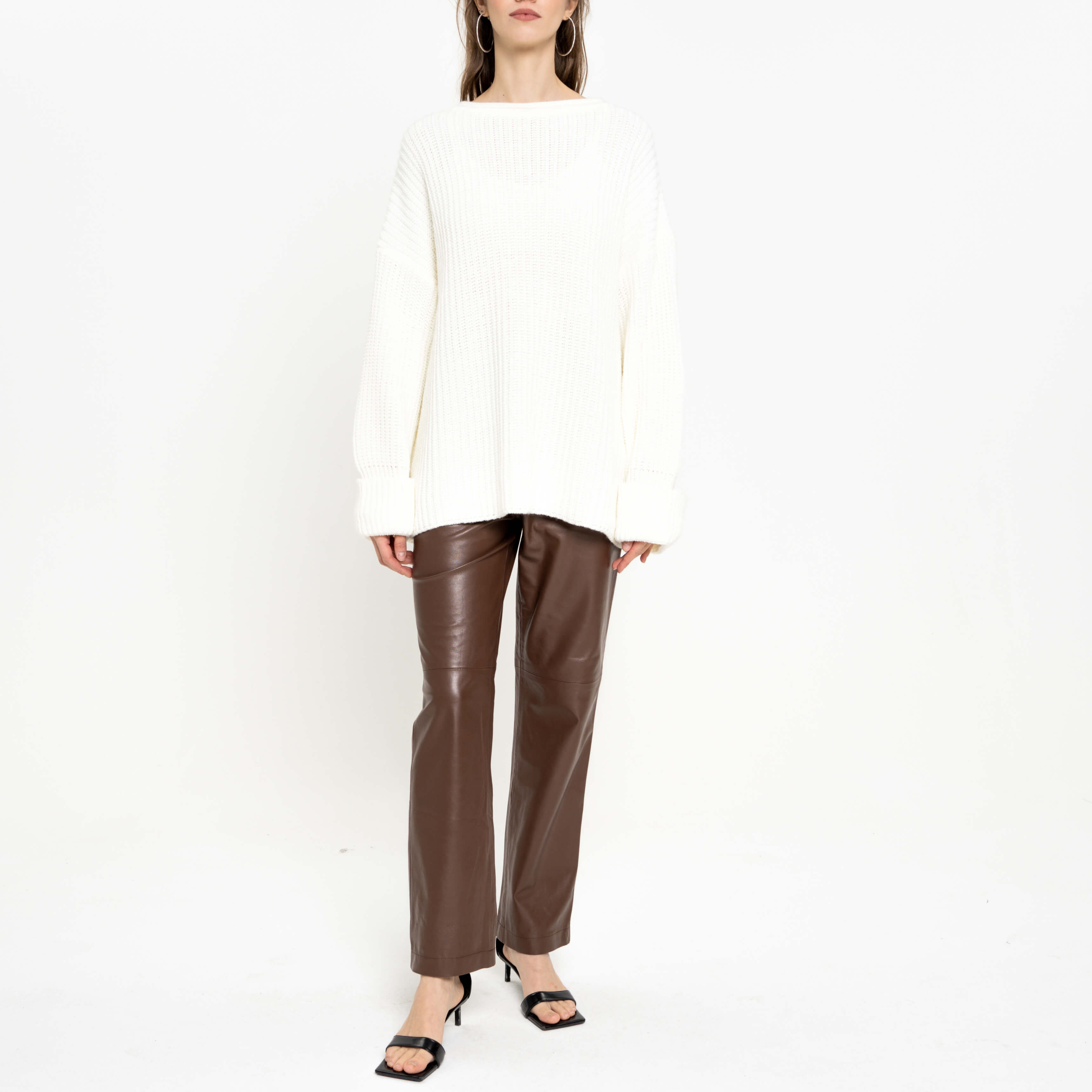 

Джемперы MOLLIS, Белый джемпер с широким рукавом MOLLIS