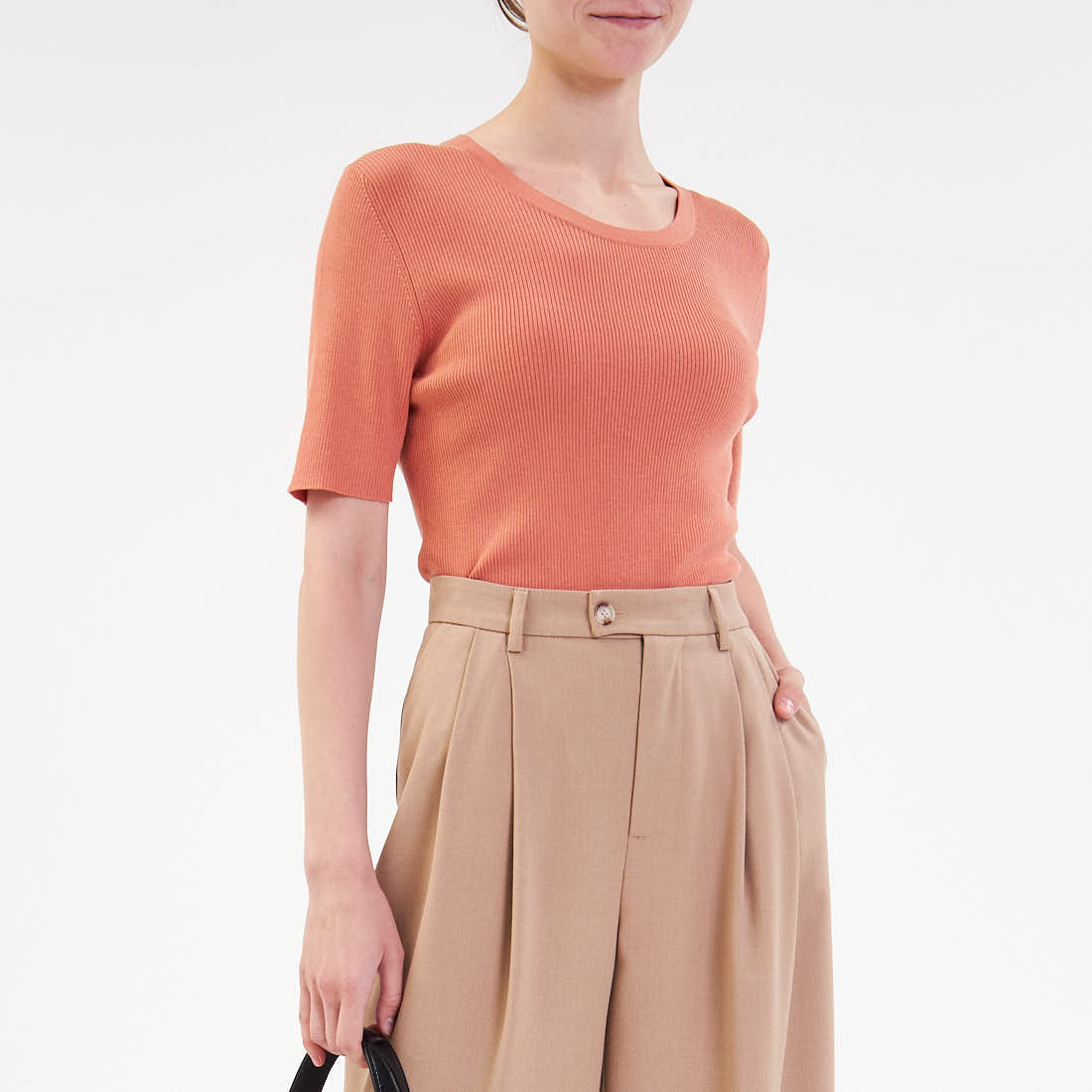 

Джемперы COCOS, Терракотовый лёгкий джемпер COCOS