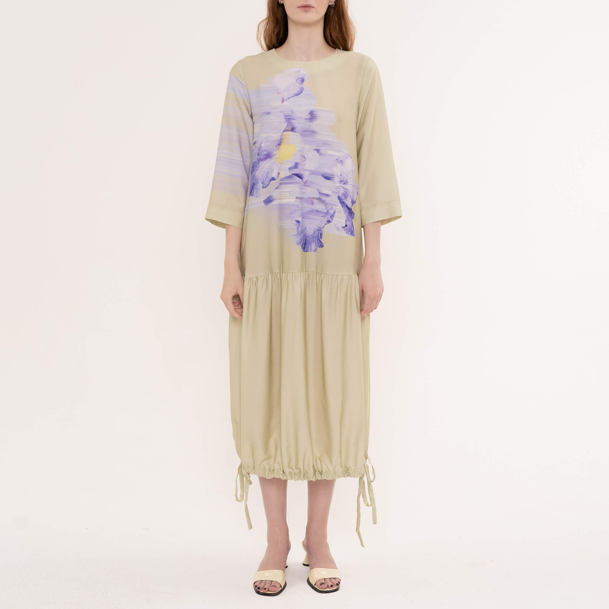 

Повседневные платья Akhmadullina Dreams, Зелёное платье с принтом Akhmadullina Dreams