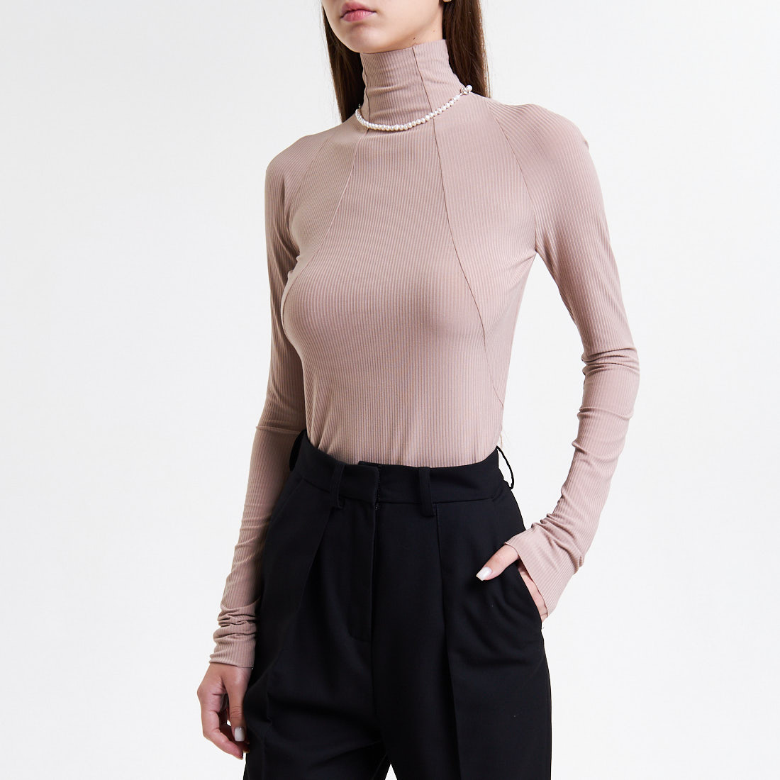 

Боди-топы CUB_ERA, Бежевое боди с воротником CUB_ERA