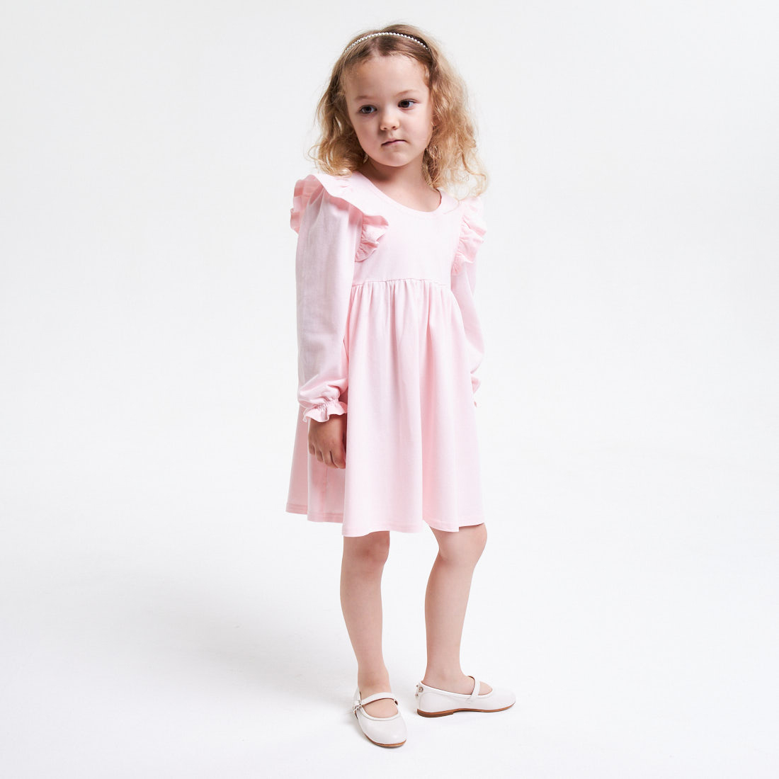 Платья и сарафаны Latte kids wear Розовое платье из трикотажа Latte kids wear - фото 1