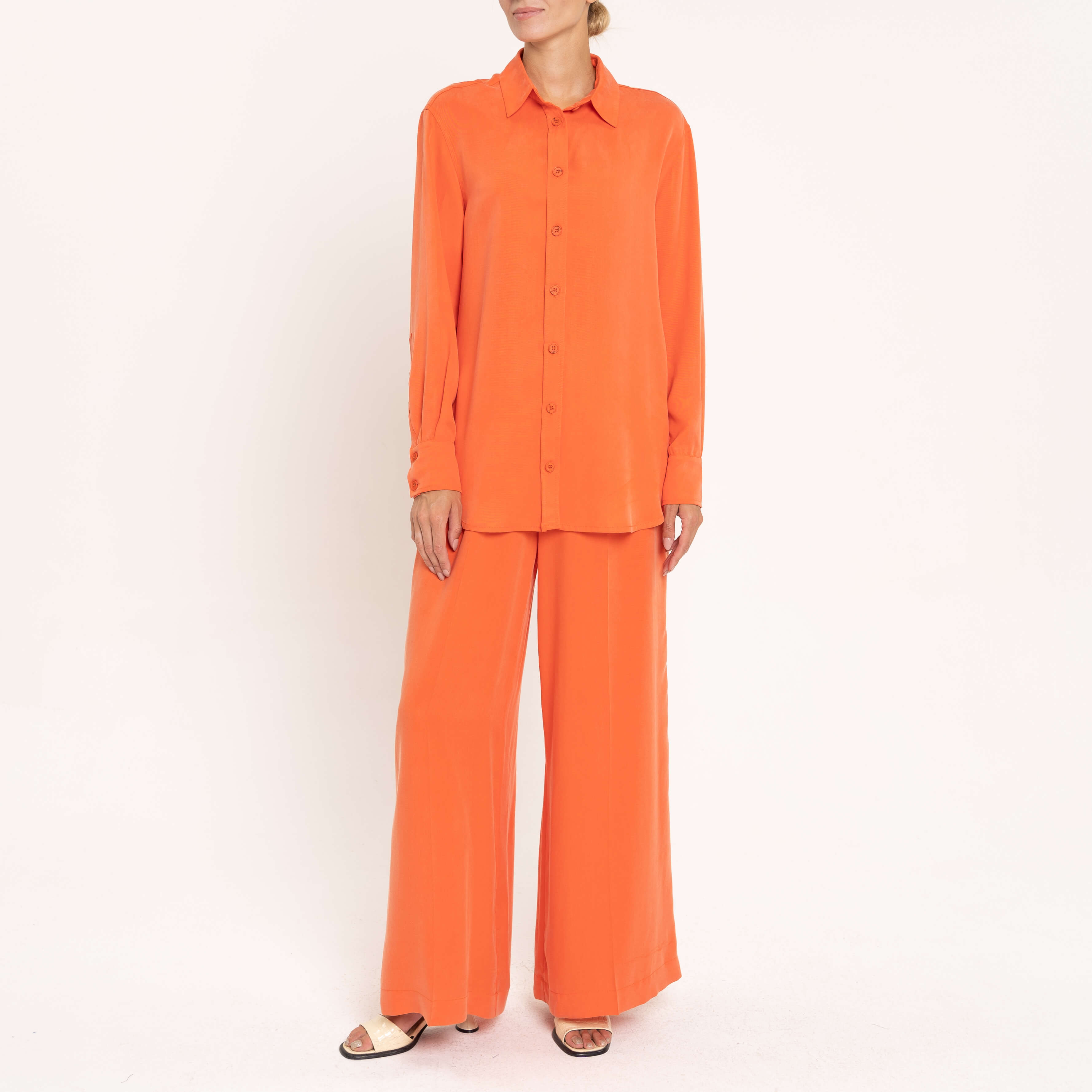 

Повседневные брюки YOU WANNA, Оранжевые широкие брюки YOU WANNA