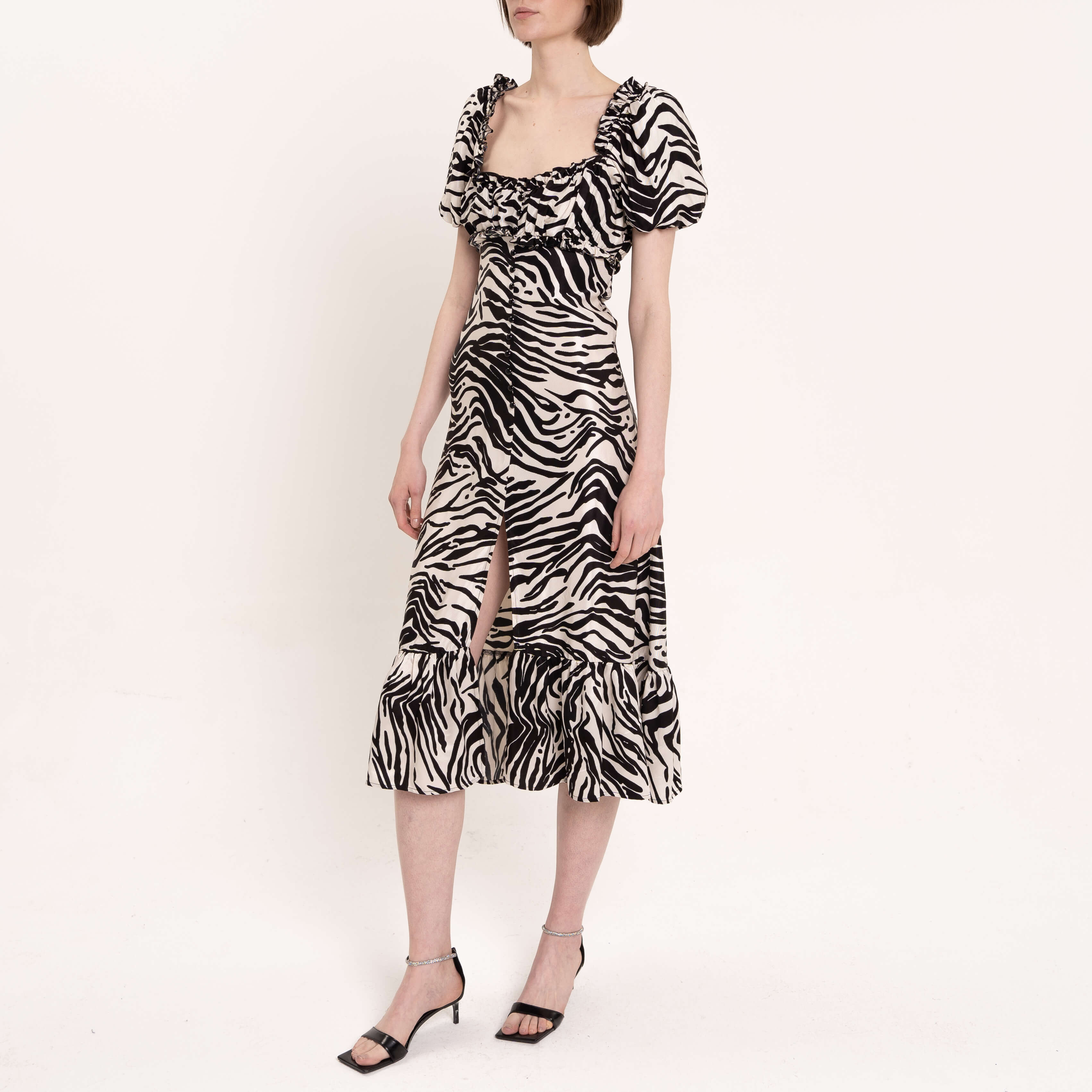 

Повседневные платья YOU WANNA, Белое платье с принтом "зебра" YOU WANNA