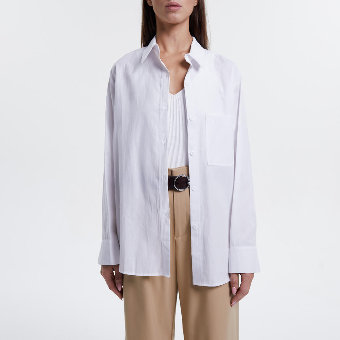 

Рубашки One Week, Белая классическая рубашка One Week