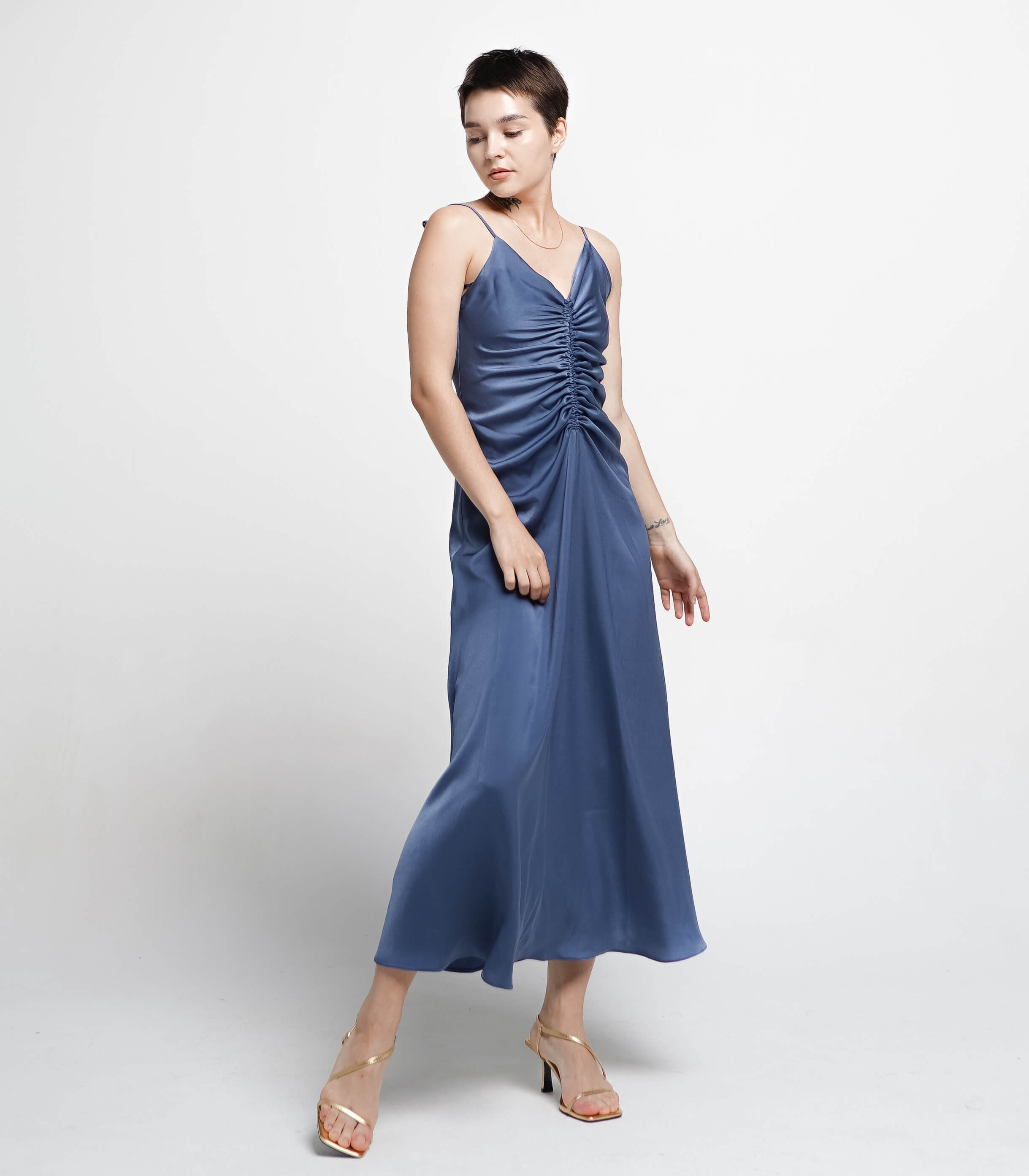 

Платья-комбинации MOLLIS, Синее платье-комбинация MOLLIS